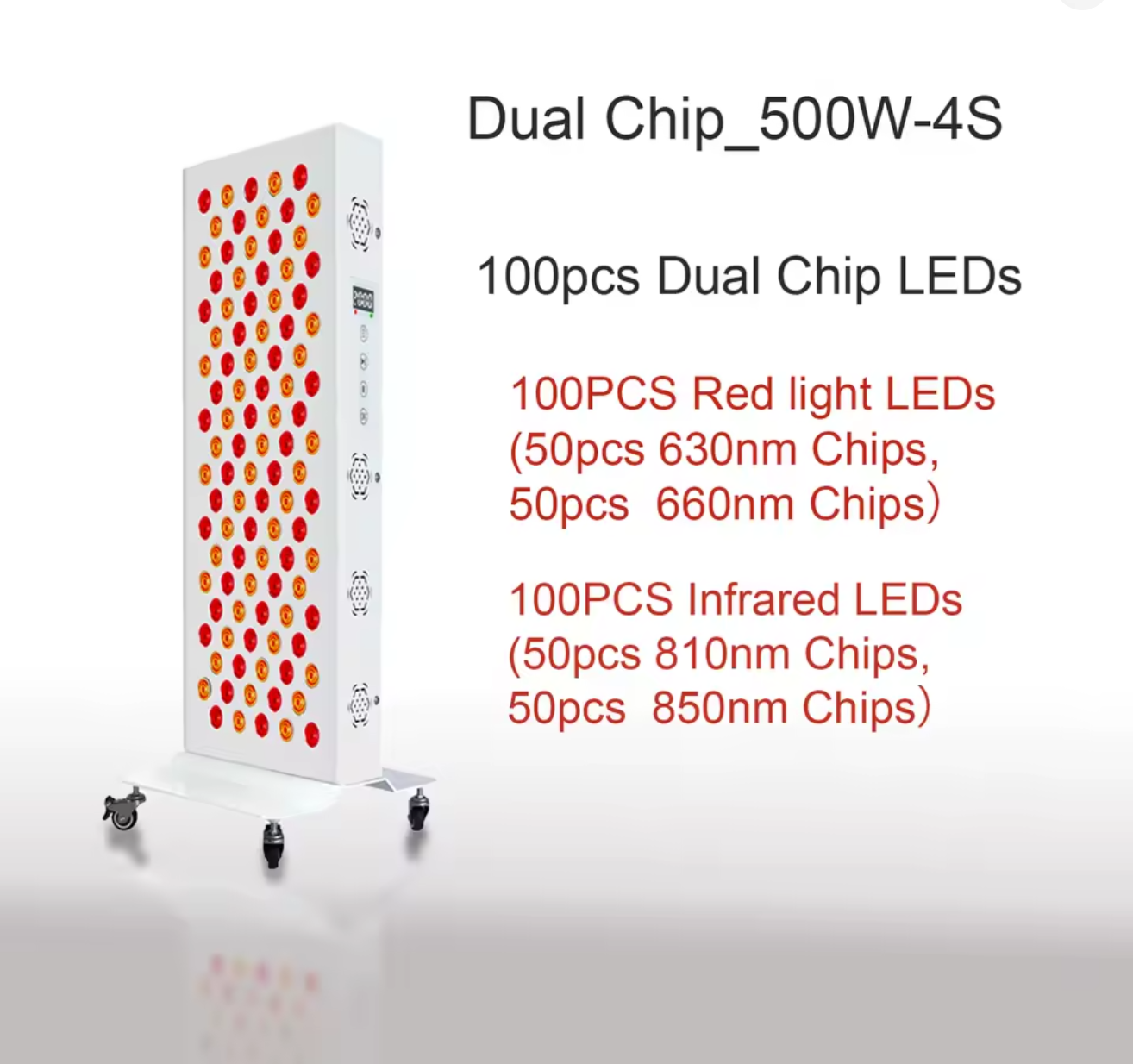 LumiPanel Elite — Dual Chip Red Light Therapy Panel | 630nm 660nm 810nm 850nm LED