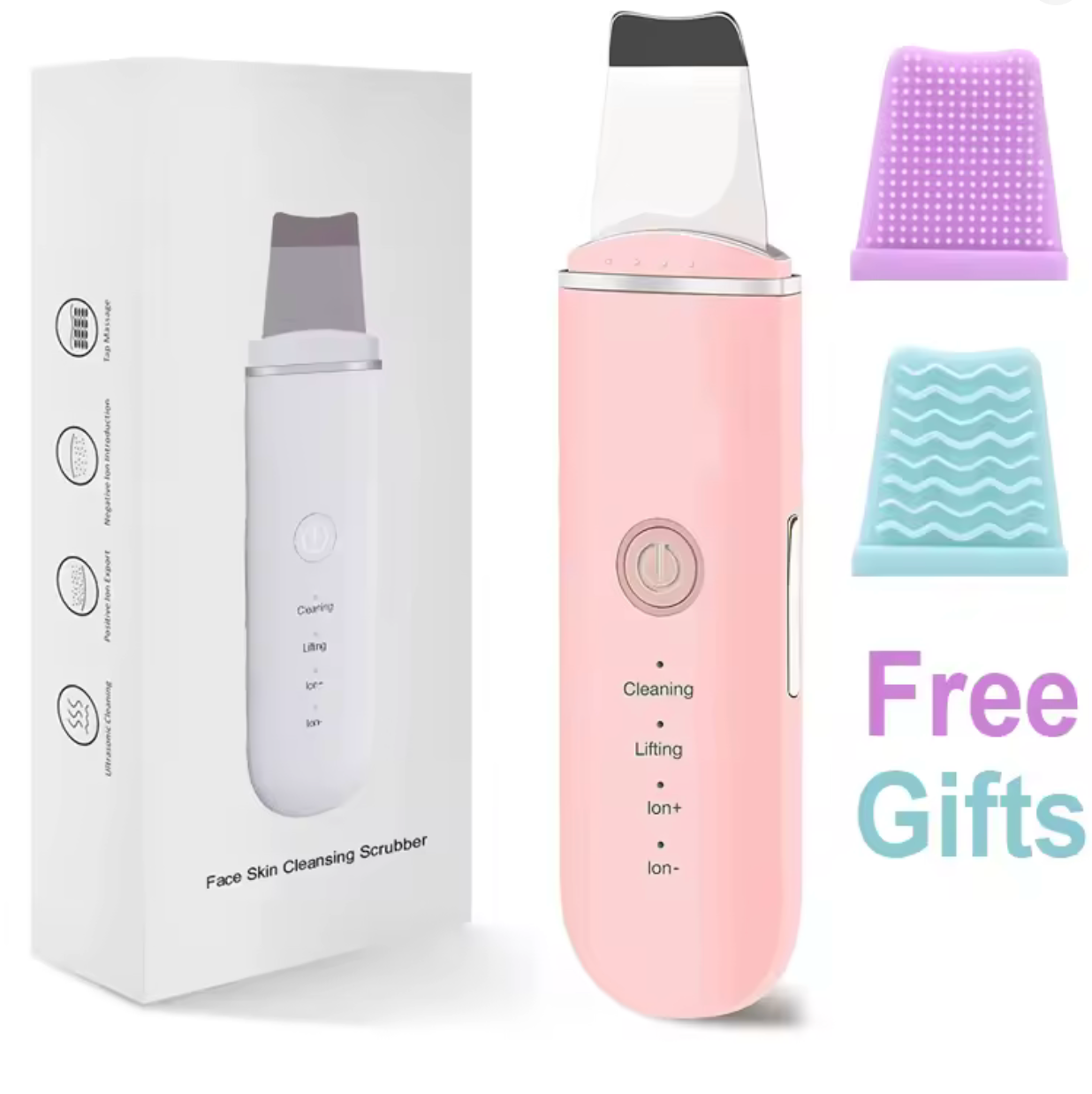LumiPolish Pro — Ultrasonic Skin Scrubber | Pore Cleansing + Ion Serum Infuser