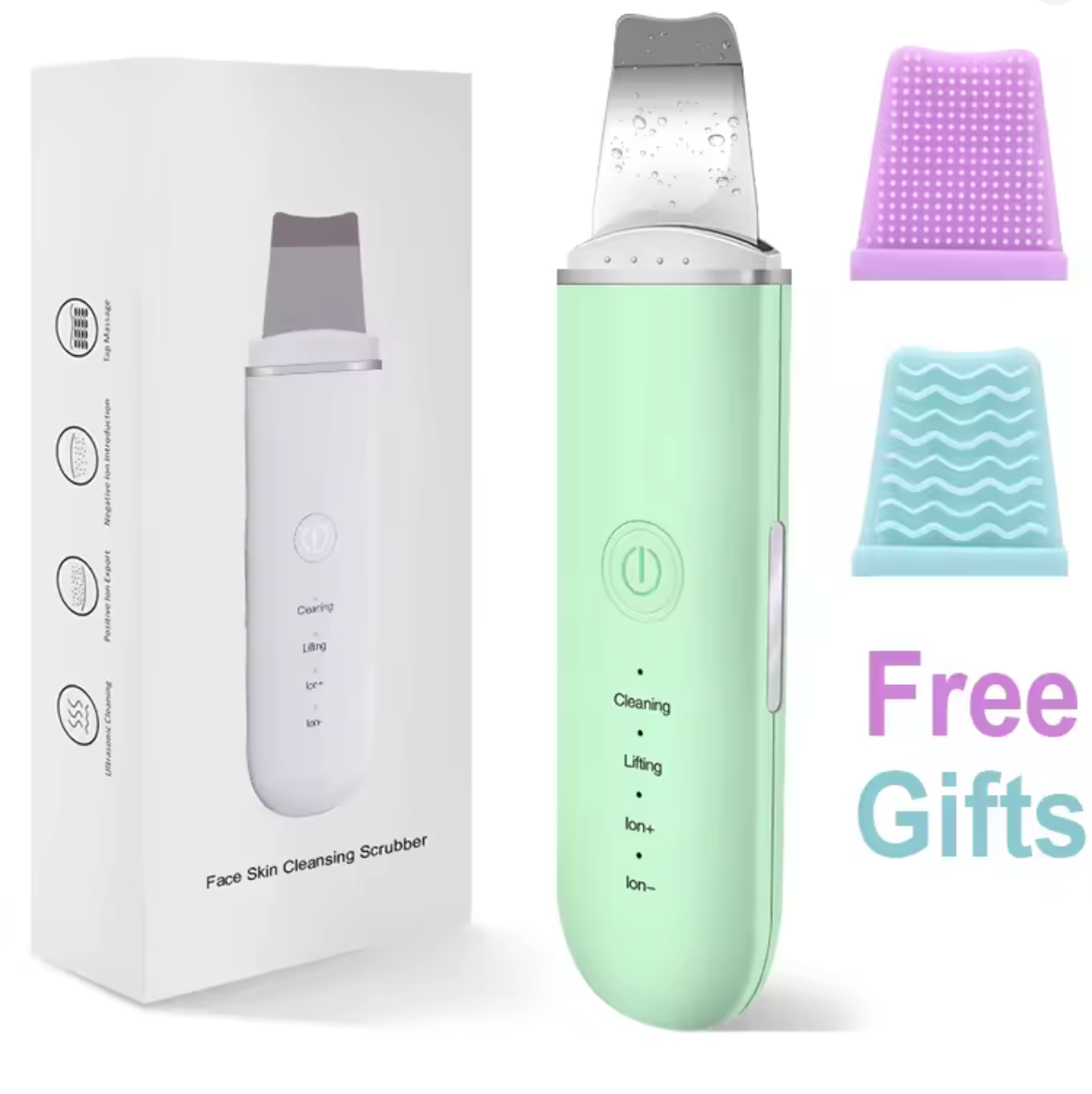 LumiPolish Pro — Ultrasonic Skin Scrubber | Pore Cleansing + Ion Serum Infuser
