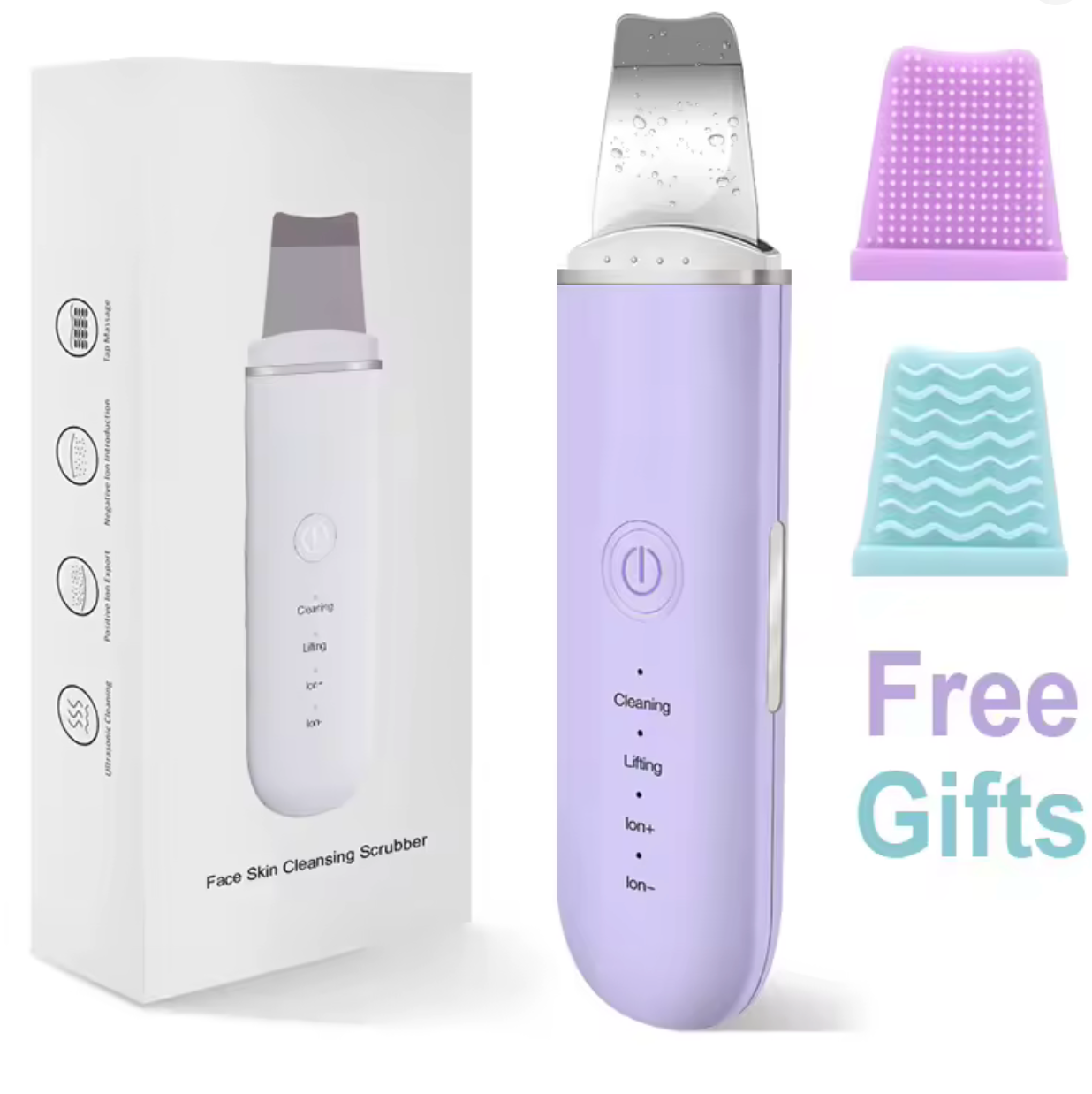 LumiPolish Pro — Ultrasonic Skin Scrubber | Pore Cleansing + Ion Serum Infuser