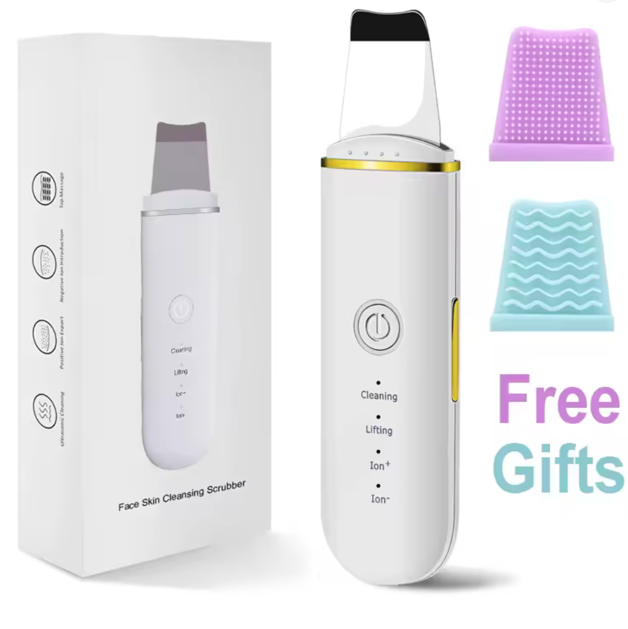 LumiPolish Pro — Ultrasonic Skin Scrubber | Pore Cleansing + Ion Serum Infuser