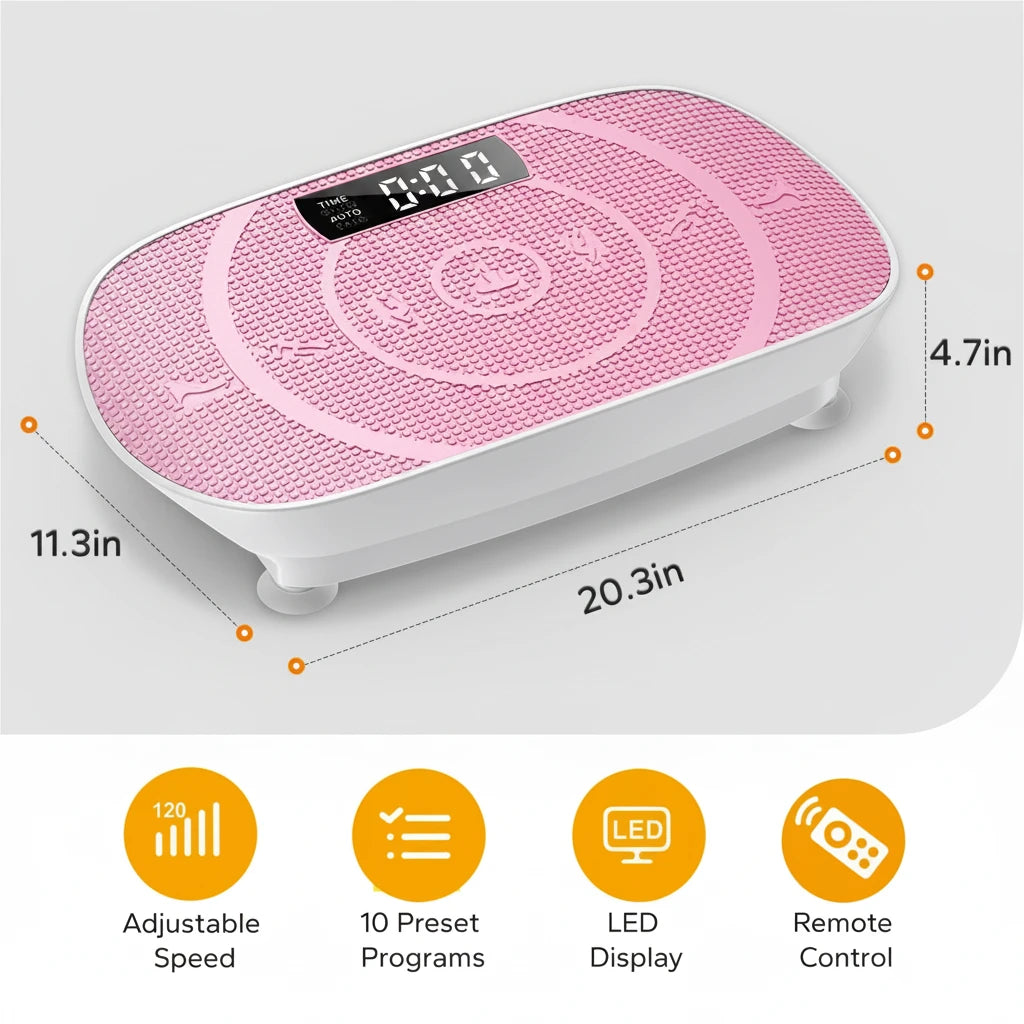 AuraVibe Pro — Whole-Body Vibration Plate with Bluetooth, Remote & 10 Speed Levels | Aurora Blur Wellness