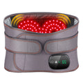 LumiBack Pro LED heated lumbar belt with glowing red light therapy zone by Aurora Blur