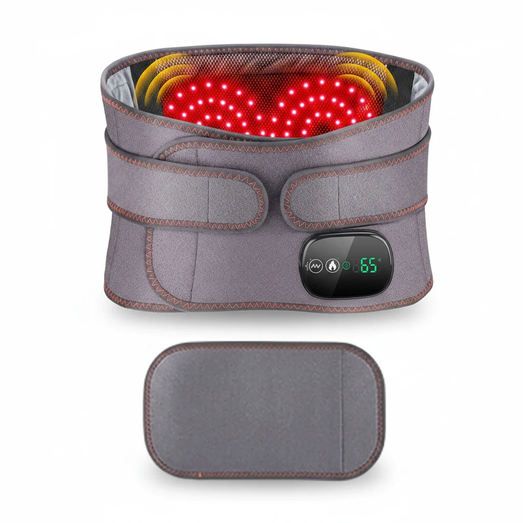 LumiBack Pro neoprene belt with controller and adjustable elastic compression straps