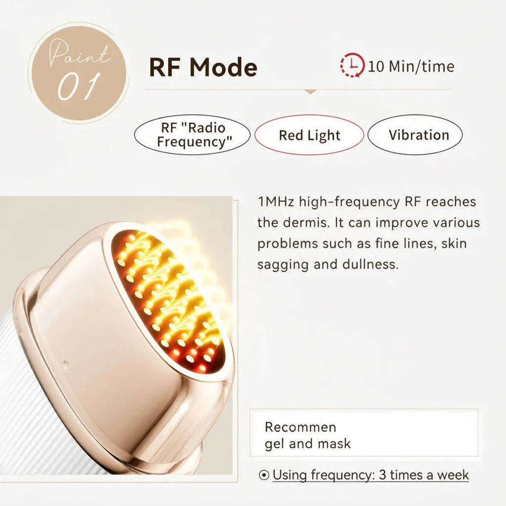 LumiCrown Pro showing red blue and yellow LED light therapy modes for facial wellness
