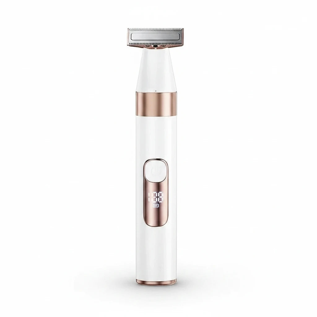 SilkGlide Pro electric body trimmer for women with wet dry twin-blade LCD by Aurora Blur
