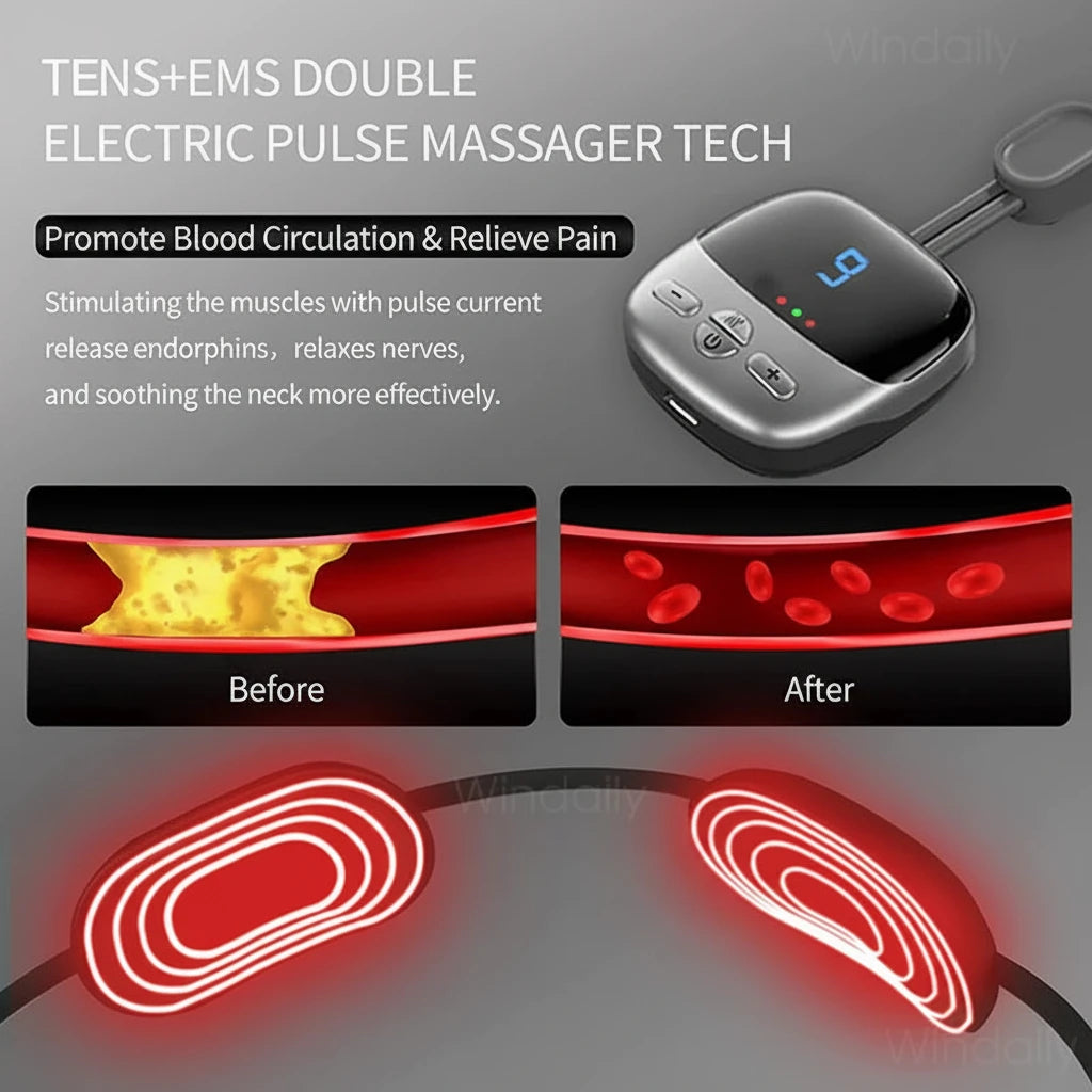 VitaPulse Neck Pro — TENS + EMS Neck Massager with Heat | Cervical Pain Relief