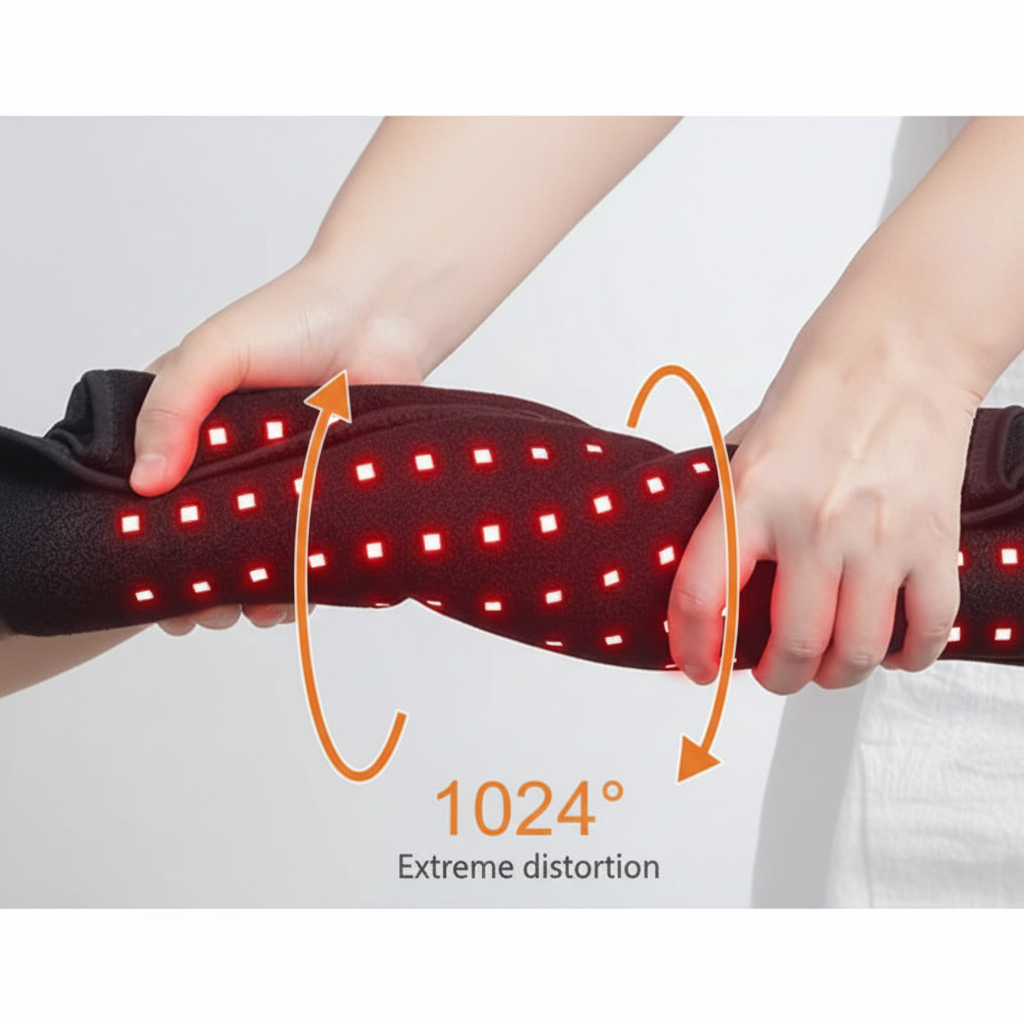Stretchy wearable straps for LumiMat Pro hands-free use