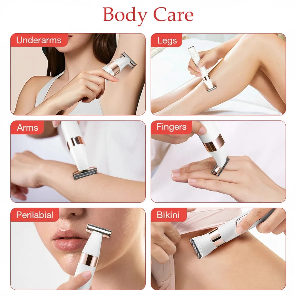 SilkGlide Pro — Electric Body Trimmer for Women | Wet/Dry Twin-Blade with LCD