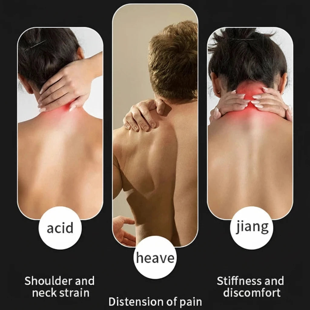 Person using VitaPulse Neck Pro at desk between meetings for tech neck relief
