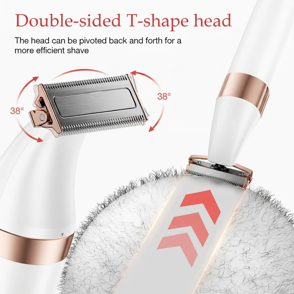 SilkGlide Pro — Electric Body Trimmer for Women | Wet/Dry Twin-Blade with LCD