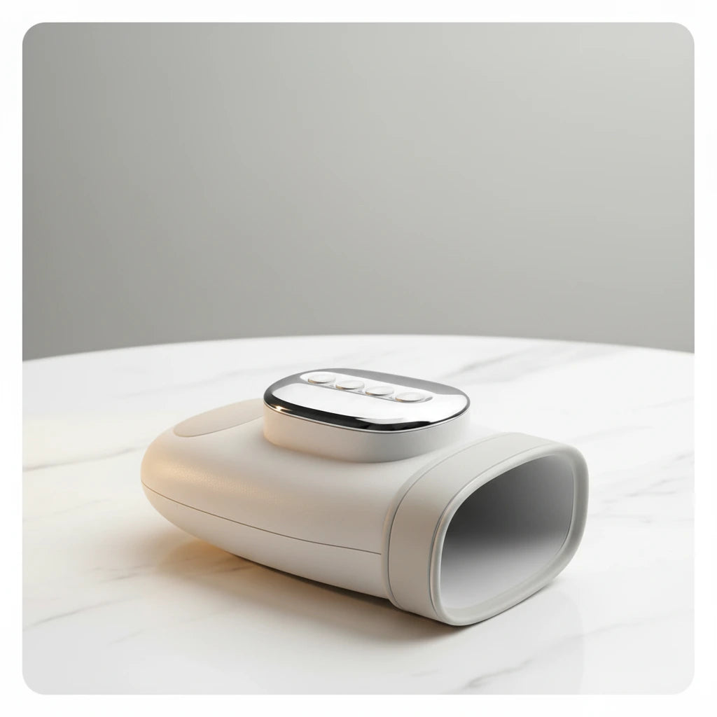 HandRelief Pro hand massager with 3 modes 5 intensity levels and heat therapy

