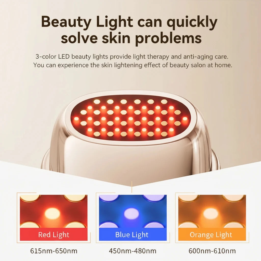 LumiCrown Pro 24K gold treatment head with multi-polar RF and microcurrent technology
