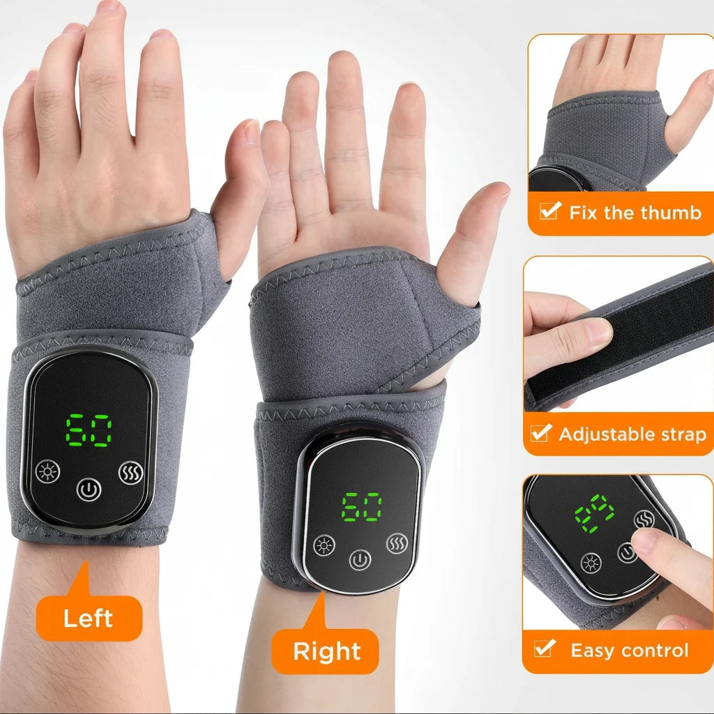 VitaWarm Pro showing heated vibration technology with adjustable warmth levels
