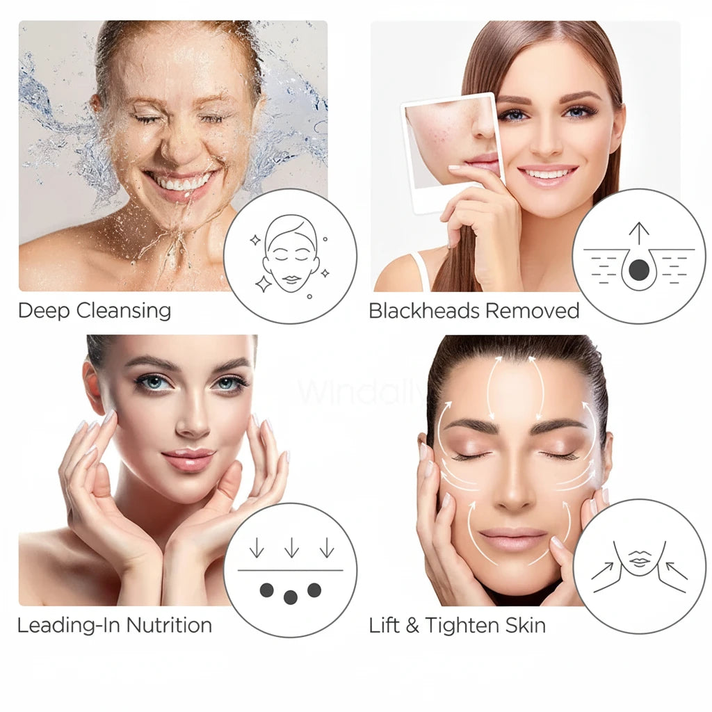 LumiPolish Pro — Ultrasonic Skin Scrubber | Pore Cleansing + Ion Serum Infuser