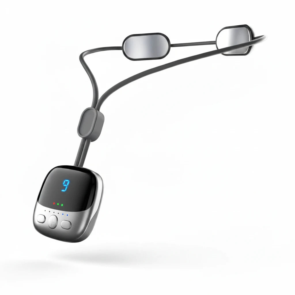 VitaPulse Neck Pro TENS EMS neck massager with heat therapy cervical pain relief by Aurora Blur
