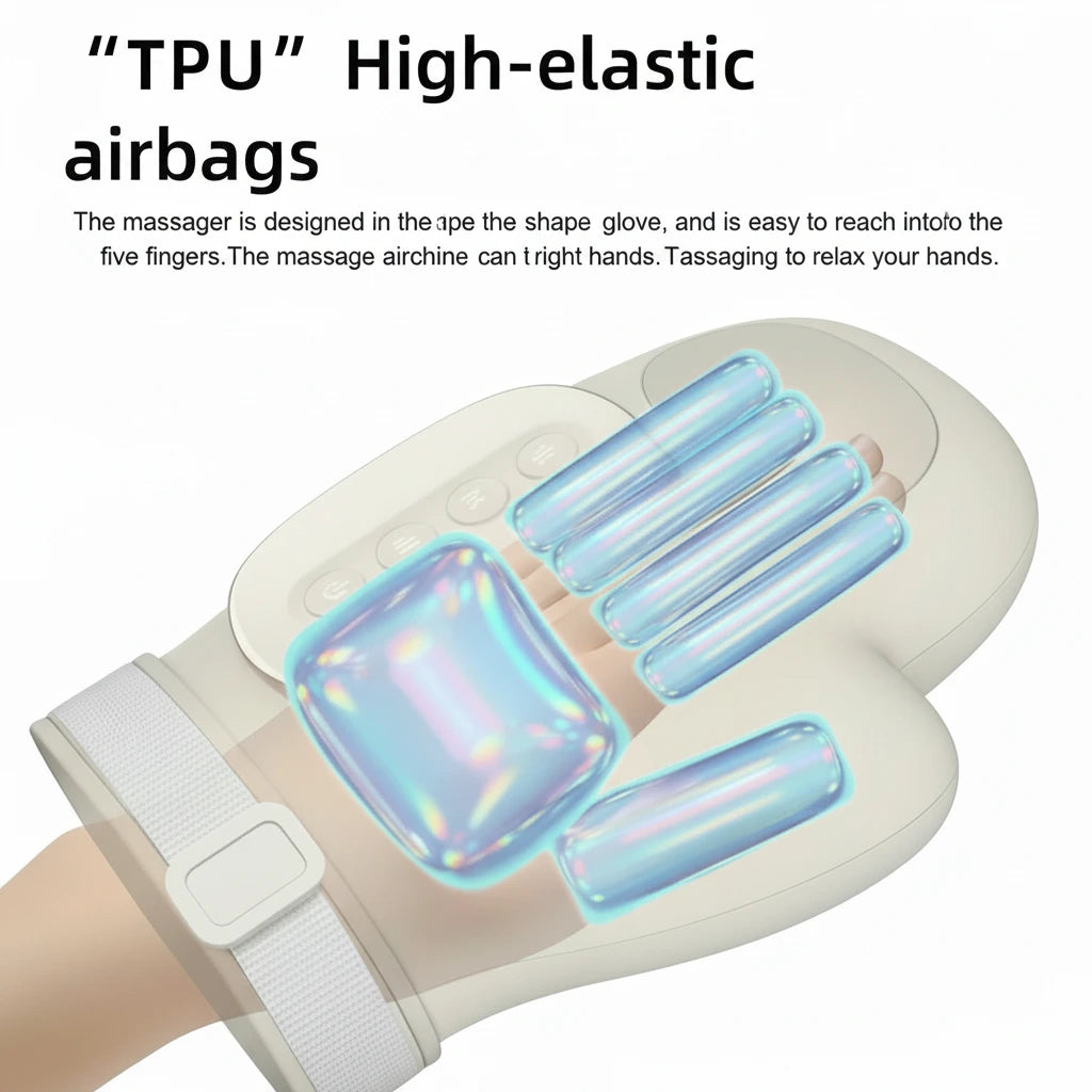 HandRelief Pro - Hand Massager with Heat Airbag Compression Finger Wrist